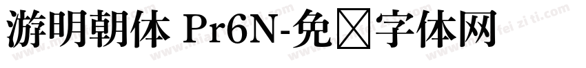 游明朝体 Pr6N字体转换